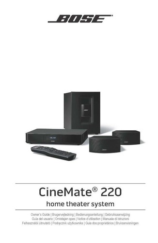 Bose CineMate 220 Home Theater System 