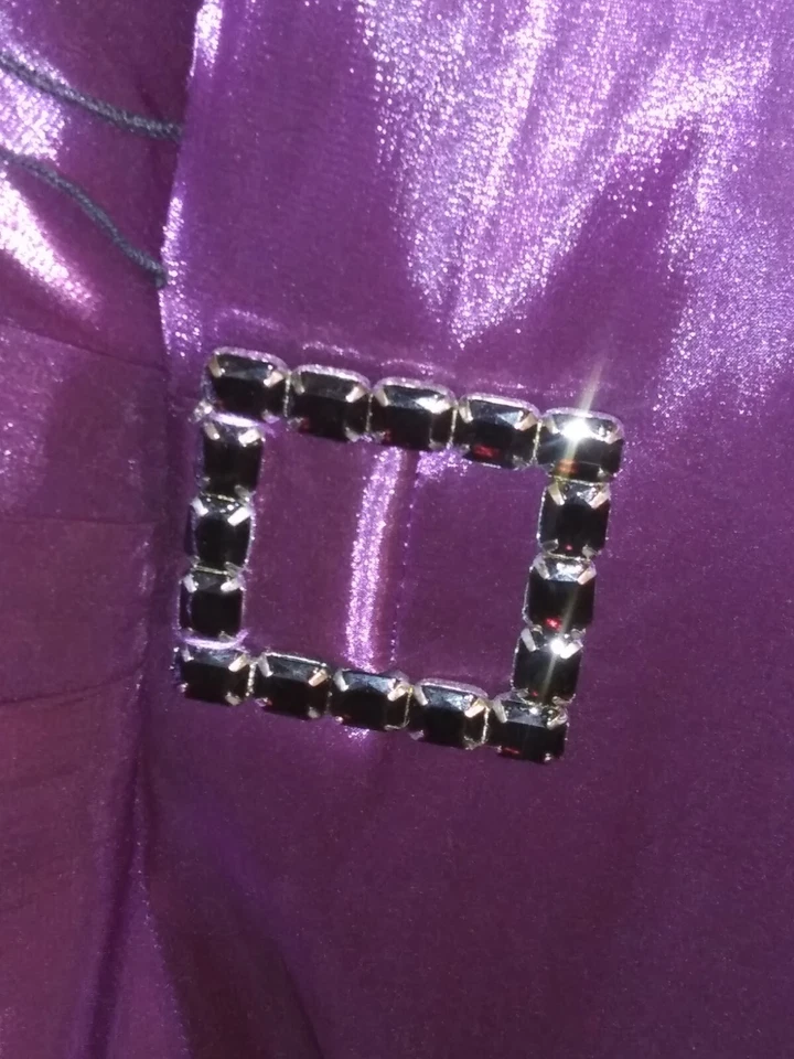 Dressbarn Women's Shimmery Size 14 Satiny Purple Blouse Top Gala Party Dressy - Изображение 3 из 4