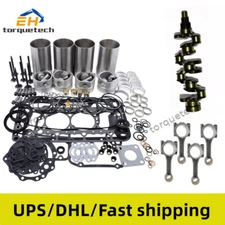 Overhaul Rebuild Kit +Connecting Rod+Crankshaft for Kubota V3600 V3600-T Engine