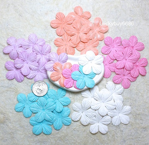 New! 50pcs. Pastel Scrapbook Crafts Mulberry Paper Artificial Card Wedding 40mm