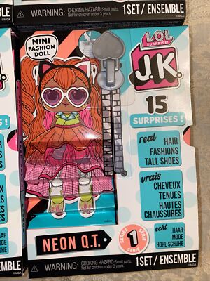 Jk L.O.L. Surprise! Set Of 4 Jk Neon QT Mini Doll LOL OMG New In