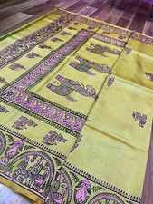 Pure silk saree with blouse piece, Printed Baluchari, Silk mark certified saree