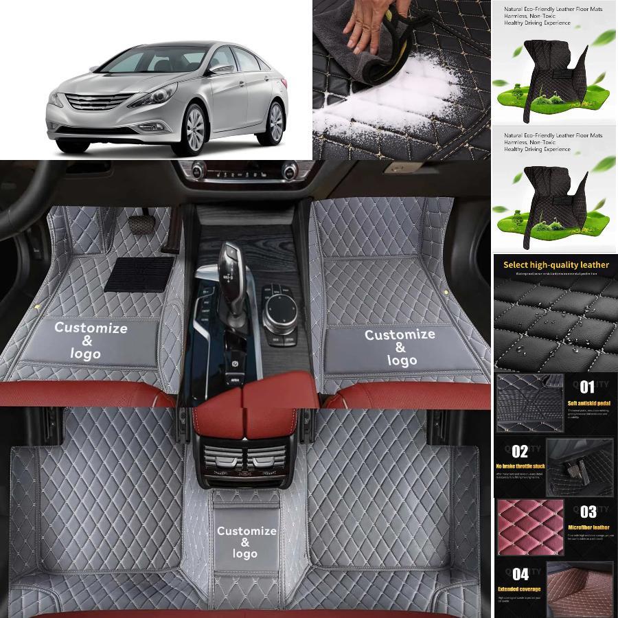 For Hyundai Sonata Car Floor Mats All Weather Cargo Liners Carpets Custom Luxury