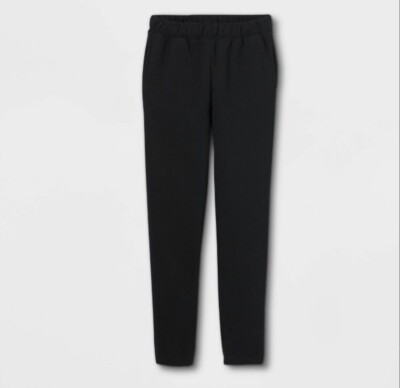 Kids  Unisex Art Class Basic Fleece Jogger Pant BLACK LARGE NWT