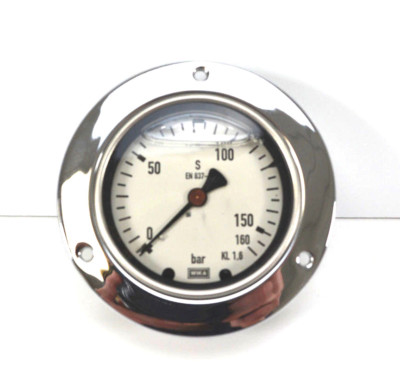 WIKA Einbaumanometer Glycerin 0-160 bar | Ø63 mm| G1/4'' hinten| EN 837-1| Kl.1.6