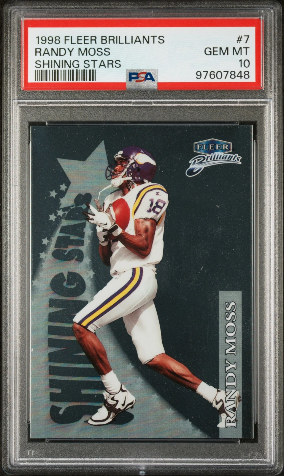 Randy Moss Fleer Brilliants Shining Stars #7 Shining Stars
