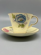PARAGON DOUBLE WARRANT SHIRLEY POPPY TEA CUP AND SAUCER