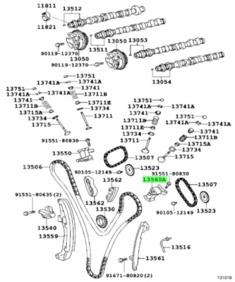 TOYOTA 4Runner FJ Cruiser Chain Tensioner Assembly Genuine JDM
