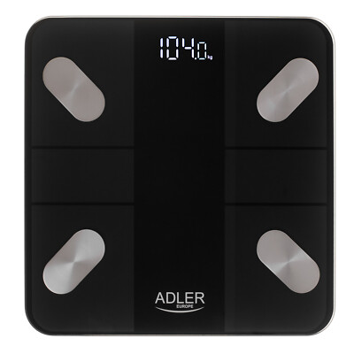 Adler Personenwaage Tuya Smart mit App Bluetooth schwarz Körperanalysew AD 8186 