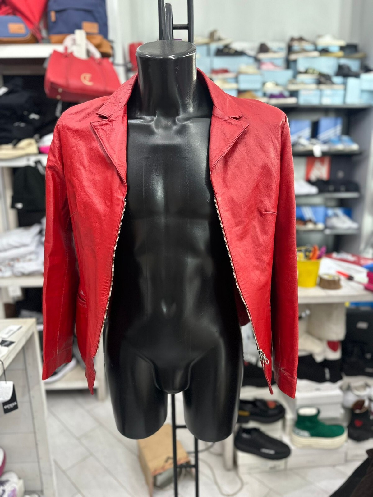 Pellitalia Leather Jacket Used Men Size L Red LLV554