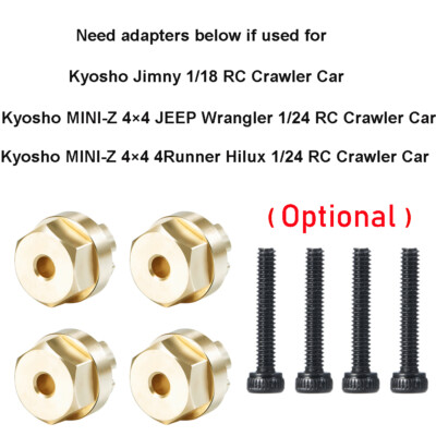 RC Brass Hex Hub Adapter Wheel Weights For Kyosho Mini Z, 1/18 & 1/24 Scale RC Cars - Set Of 4 - View #10