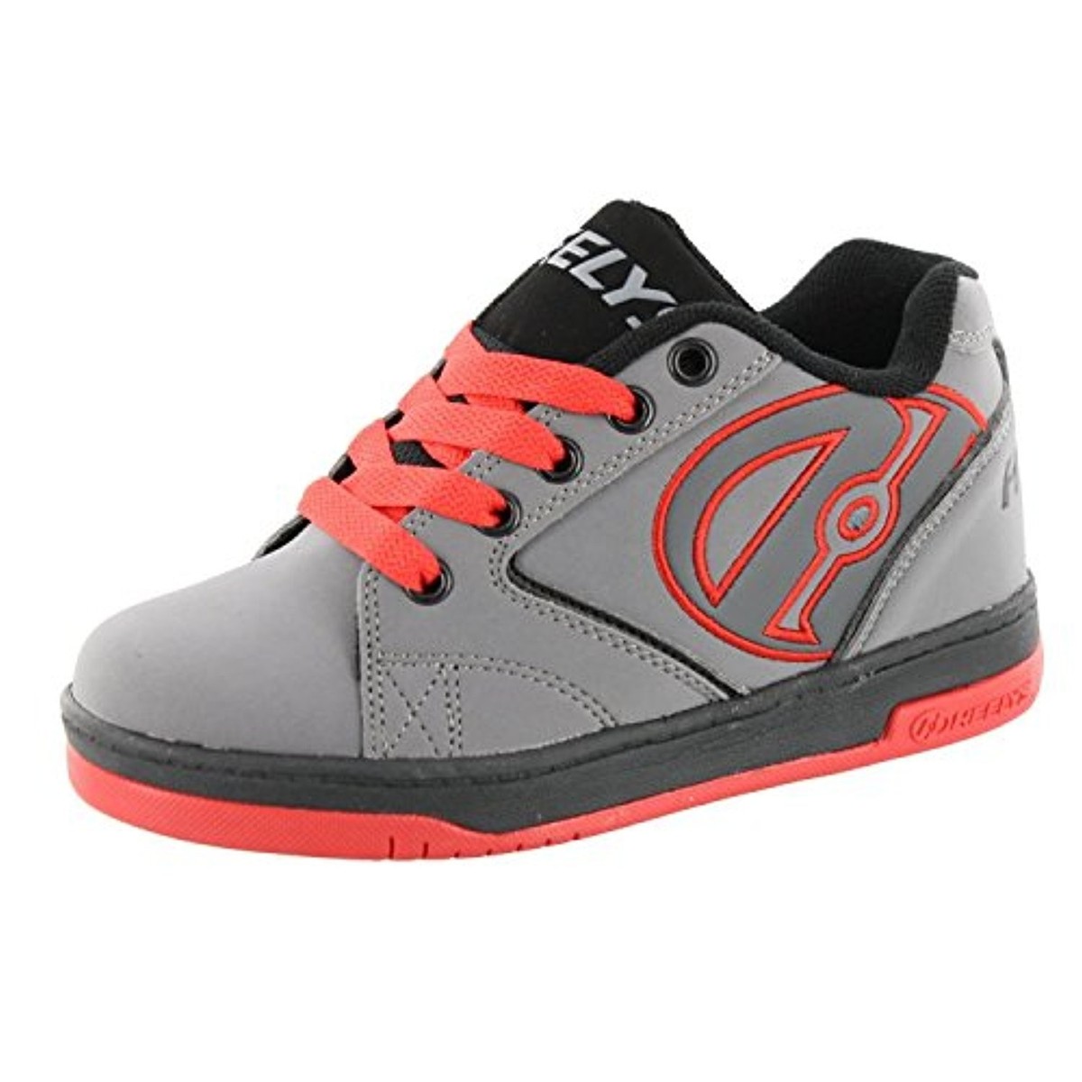 Heelys Men's Propel,Grey/Black/Red Wheel Shoes Sneakers,US Size