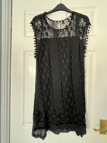 YOINS Yours Inspiation Black Lace Shift Dress 12 - Picture 4 of 7