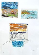 MARIO SCHIFANO 70x50 serigrafia su carta " Inventario di segni " rarissima