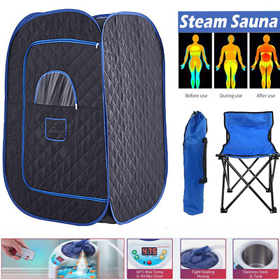 Tragbare Sauna mit Fernbedienung Mini Wärmekabine Dampfsauna Heimsauna 1000W DE