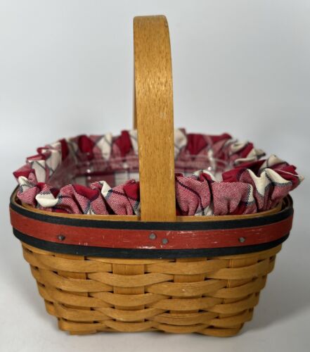 Longaberger 2001 Basket With Liner Protector 4”x4”