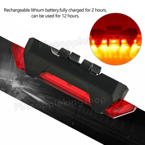 Waterproof Rechargeable LED Bike Bicycle Light USB Cycle Front Back Headlight OZ - Picture 10 of 12