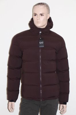 EMPORIO ARMANI Daunenjacke mit Kapuze, Gr. L, Dark Brown
