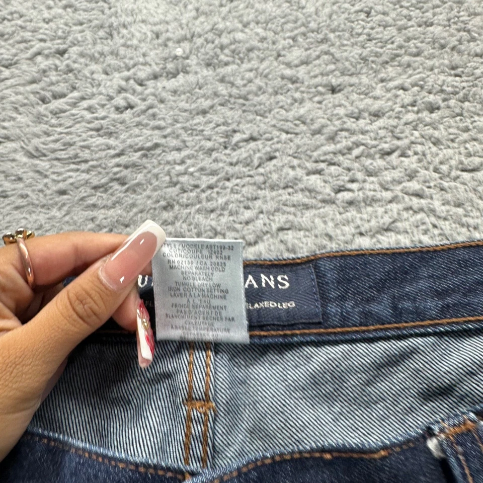 Vintage Guess Jeans Mens 34x32 Blue Dark Wash Cotton Urban Relaxed Baggy Denim - Image 4 of 4