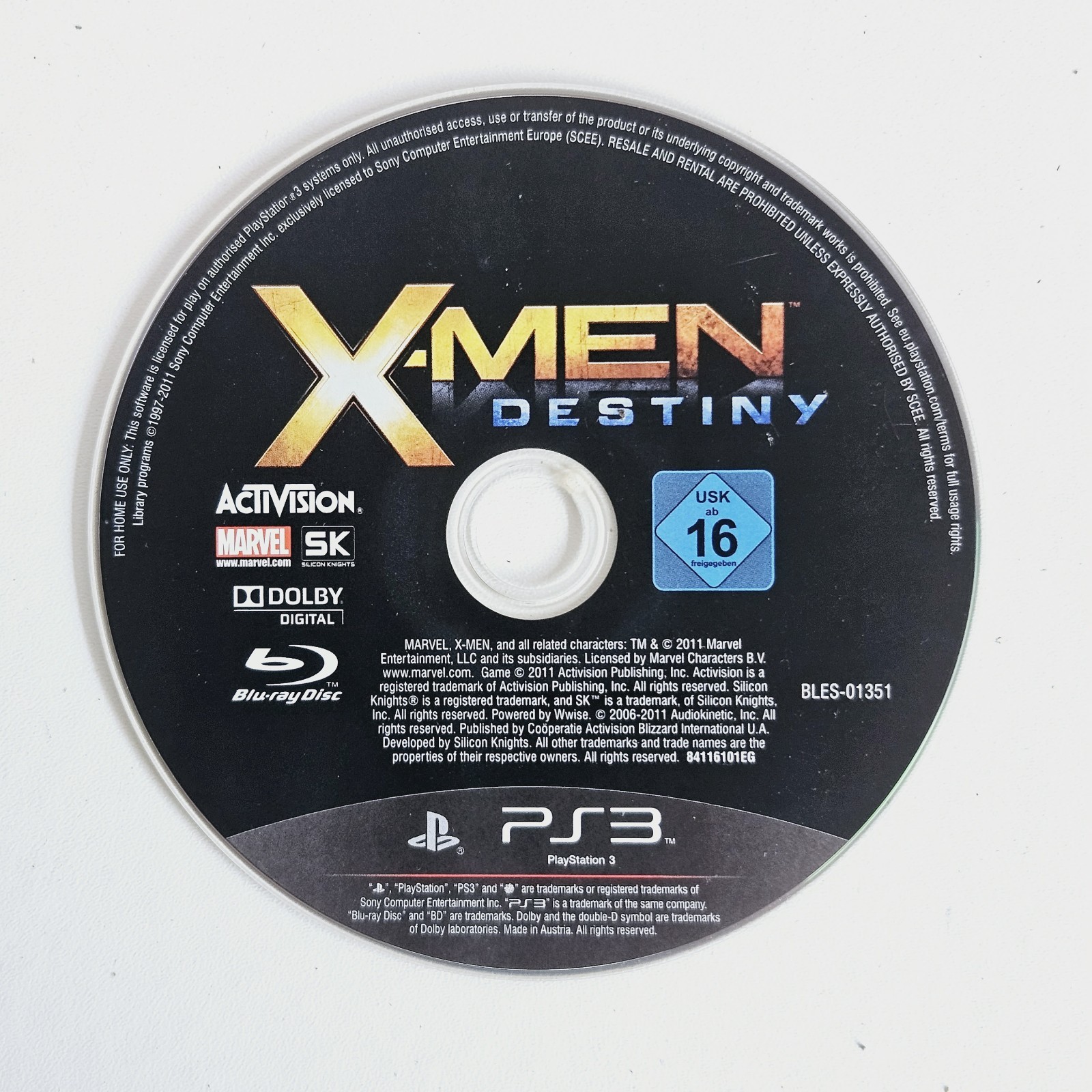 X-Men: Destiny (Sony PlayStation 3, 2011) PS3 Disc Only