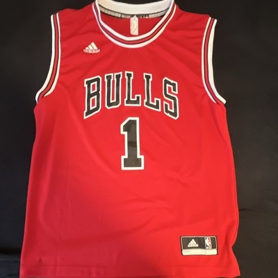 adidas Chicago Bulls Rose 1 Herren Basketball-Trikot ärmellos Rot Größe M