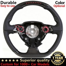 Real Carbon Fiber Led Smooth Sport Steering Wheel Fit Ferrari 458 488 F12 2011. Real Carbon Fiber Led Smooth Sport Steering Wheel Fit Ferrari 458 488 F12 2011.