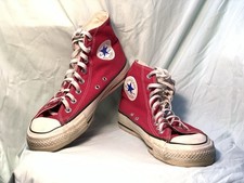 VTG Made In USA Men Size 7 Red Converse All Star High Tops Chuck Taylor ReadDesc