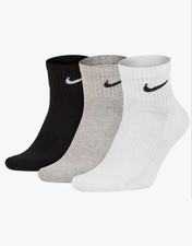 Nike Everyday Cushion Ankle Training Socks, 3-Pair Pack, Large Size L
