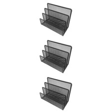  3 PCS Receipt Holder Desk Storage Box File Desktop Organizer Rack