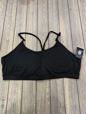 Ideology Plus Size Black Performance Sports Bra 3X Flex Stretch Recycled Materia