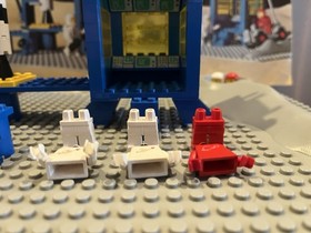 LEGO SPACE 483 ALPHA-1 ROCKET BASE COMPLETE w Instructions Box Parts Hollow Figs