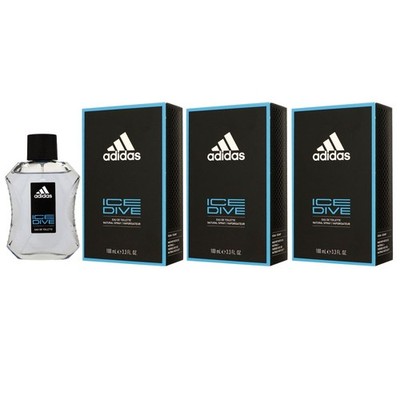 Adidas Ice Dive 3 x 100 ml Eau de Toilette EDT Set Herrenduft