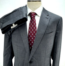 Banana Republic Reda Flexo Suit 44R Tailored Slim Fit Gray Nailhead 38x32 Pants