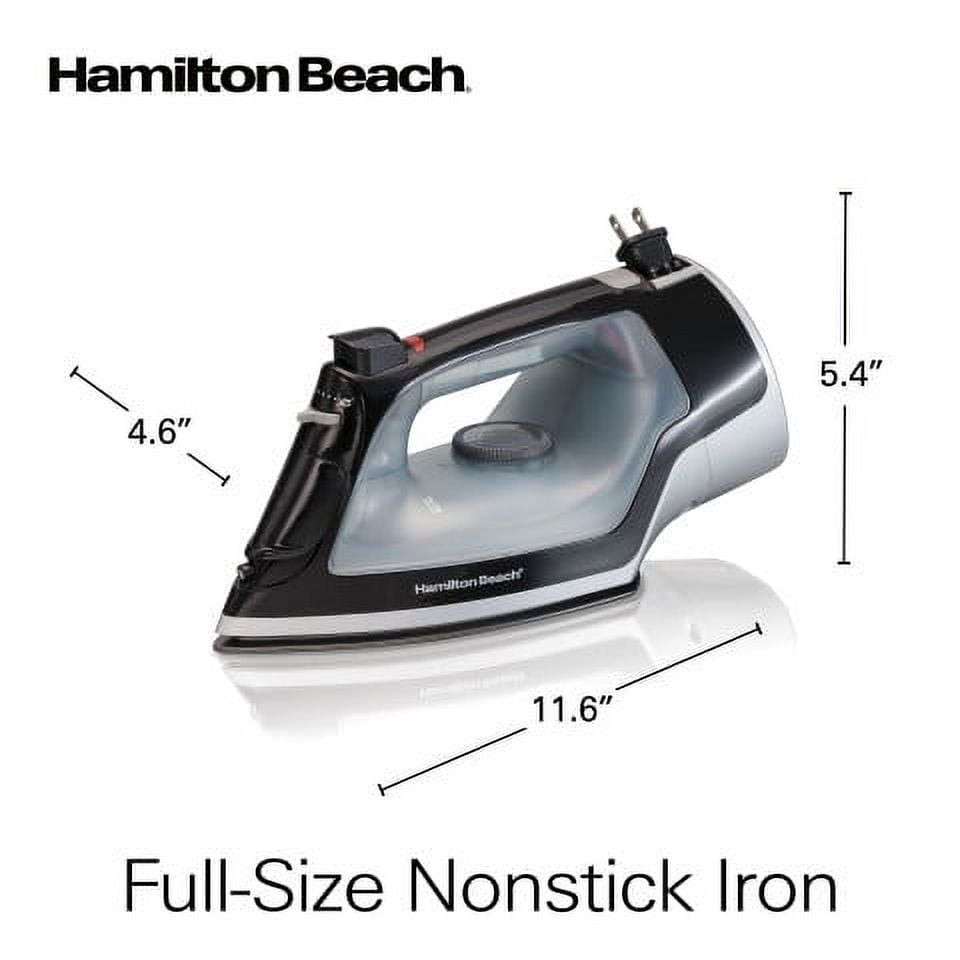 Full-Size Nonstick Iron, Black, Model 14289