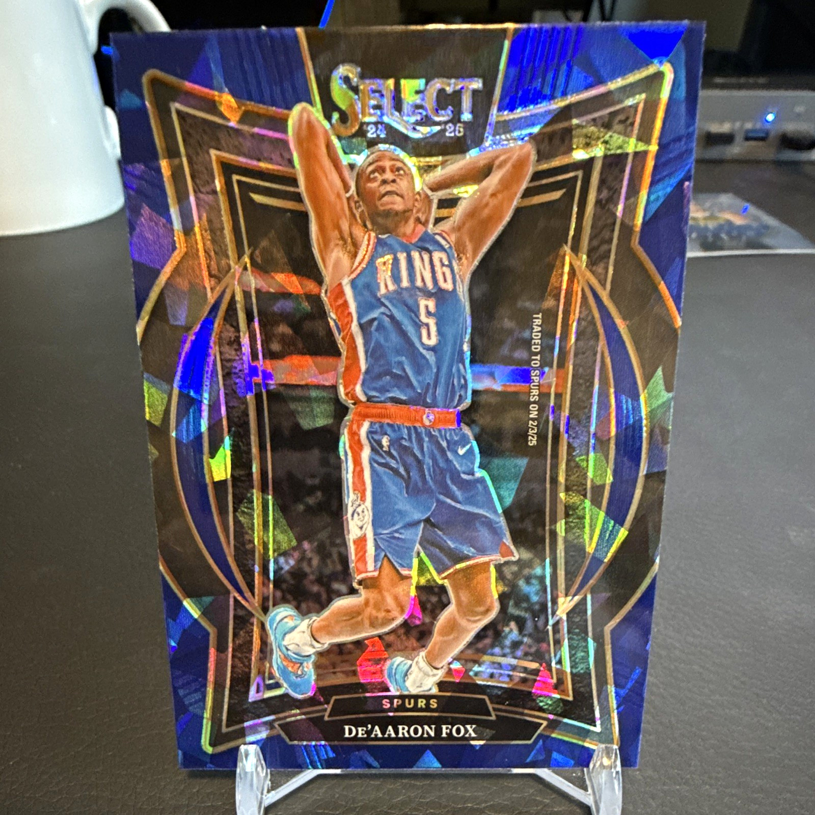 Panini 2024-25 Select De'Aaron Fox SA Spurs cracked Ice Prizm Concourse #3