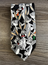 VTG Looney Tunes Mania Bugs Bunny Men s Novelty Neck Tie 1993