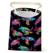 Car Trash Bag Hanging No Snap Small Garbage Bag Rainbow Turtle Car Trash Bag