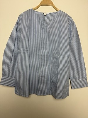 COS, Bluse, Top, Gr. 38, Blau Gestreift, Neuwertig