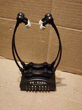 2x TV EARS WIRELESS HEADSET  INFRARED TRANSMITTER CHARGER -UNTESTED -AS IS