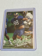 1998 Fleer Ultra Grant Wistrom Rookie St. Louis Rams Football Card #410. rookie card picture