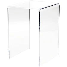 Plymor Clear Acrylic Vertical Square Display Riser, 10.5" H x 7" W x 7" D