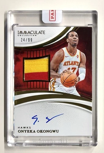 2024-25 Panini Immaculate Collection - Patch Autographs /99 Onyeka Okongwu Hawks
