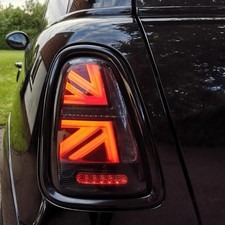 Fits MINI LED Tail Light Cooper Hatch R56 R57 R58 R59 Union Jack 07-13 Smoked