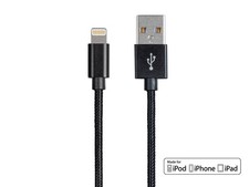 Apple MFi Certified Lightning to USB Charge  Sync Cable - 1.5 Feet - Black