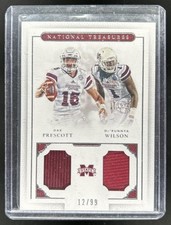 2016 National Treasures De'Runnya Wilson Dak Prescott Combo Team Jersey #/99