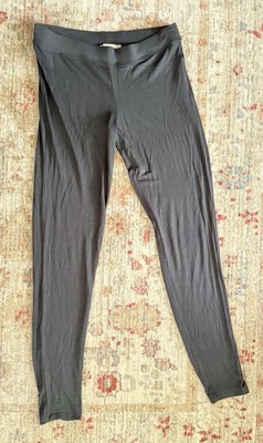 GAP Black Tapered Leggings Soft Stretchy Lightweight Pull-on Modal LARGE EUC