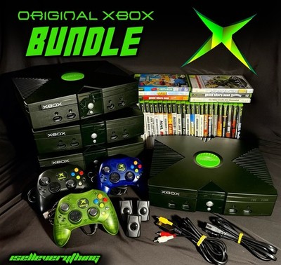 Original Microsoft Xbox Console BUNDLE Controller/Games/Cables Tested & Working!