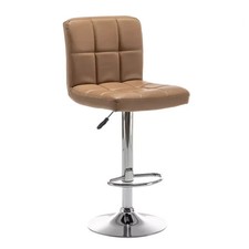 Adjustable Faux Leather Swivel High Stool for Kitchen & Breakfast Bar