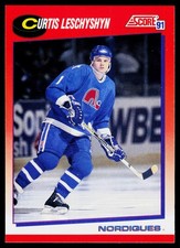 Curtis Leschyshyn, 1991-92 Score Canadian Bilengual, #58, Quebec Nordiques,