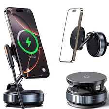 Wireless Charger Car Phone Holder for Magsafe,360 Adjustable Vacuum Magnetic ...